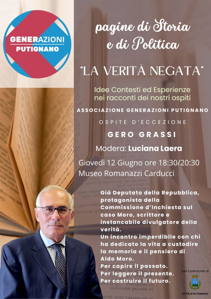 locandina descrittiva dell'incontro con Gero Grassi