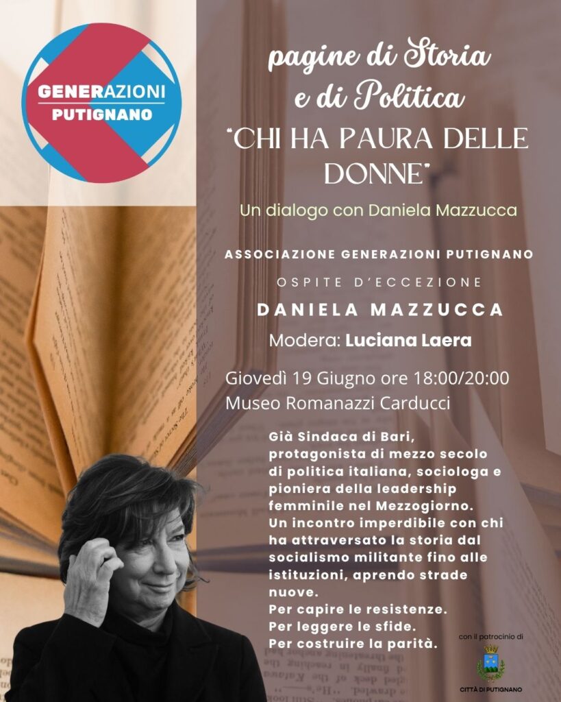 locandina descrittiva dell'incontro con Daniela Mazzucca